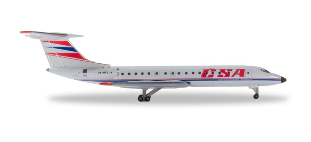 herpa wings 1/500 (ダイキャスト製) Tu-134A CSA チェコスロバキア国営航空 OK-HFL