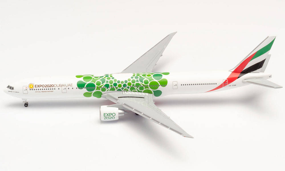 herpa wings 1/500 (ダイキャスト製) 777-300ER エミレーツ航空 Expo 2020 Dubai "Sustainability" A6-ENB