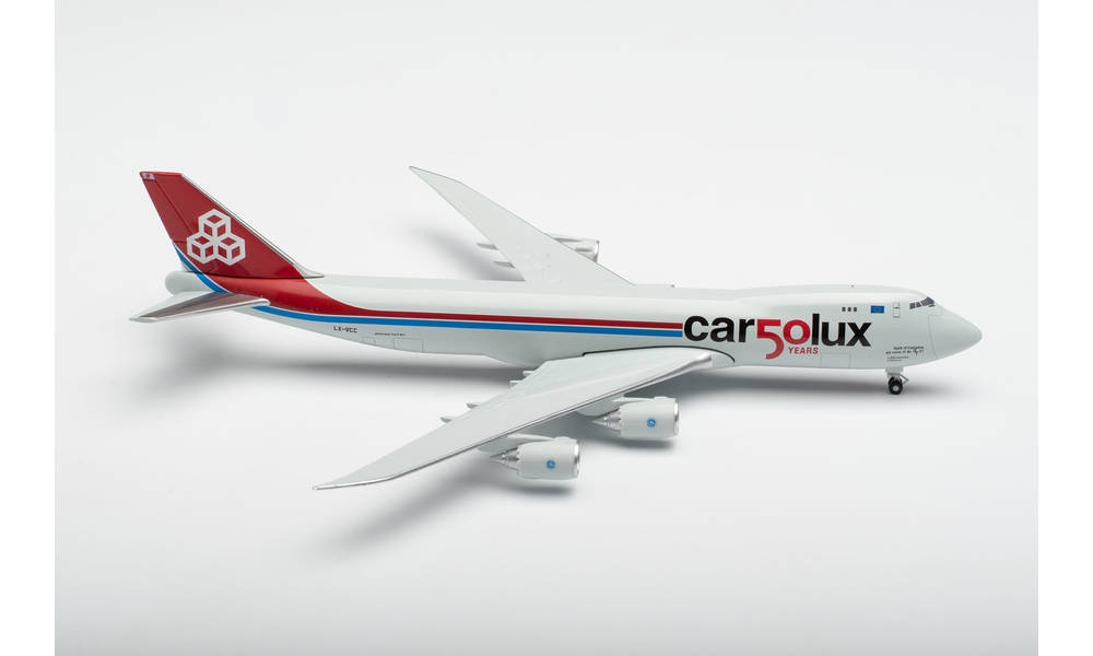 カーゴルクス　B747-8F 50th Anniversary herpa herpa wings 1/500 (ダイキャスト製) 747-8F カーゴルクス 50th