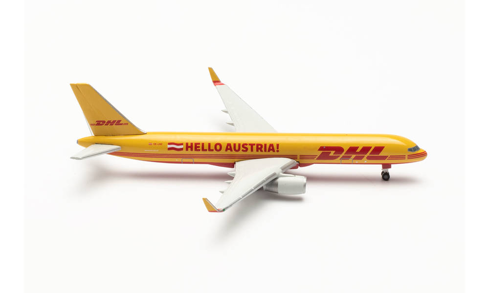 herpa wings 1/500 (ダイキャスト製) 757-200 DHLエア オーストリア “Servus/Hello Austria” OE-LNZ