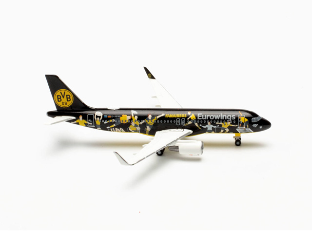 herpa wings 1/500 (ダイキャスト製) A320 ユーロウイングス “BVB Fanairbus” D-AEWM