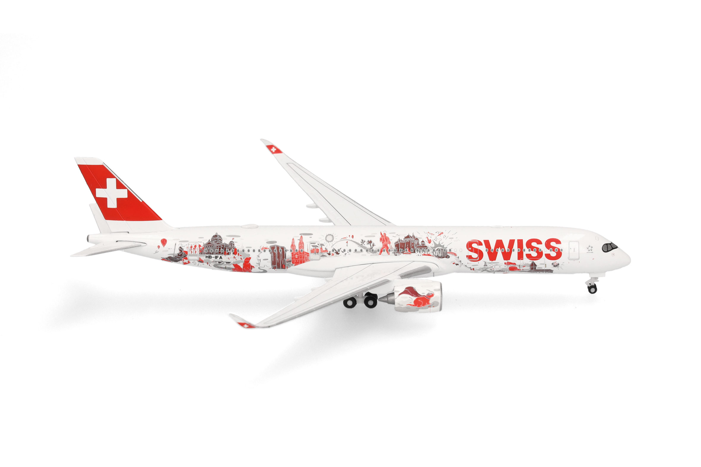 [予約]herpa wings 1/500 (ダイキャスト製) A350-900 スイスインターナショナルエアラインズ "Wanderlust""Lausanne" HB-IFA