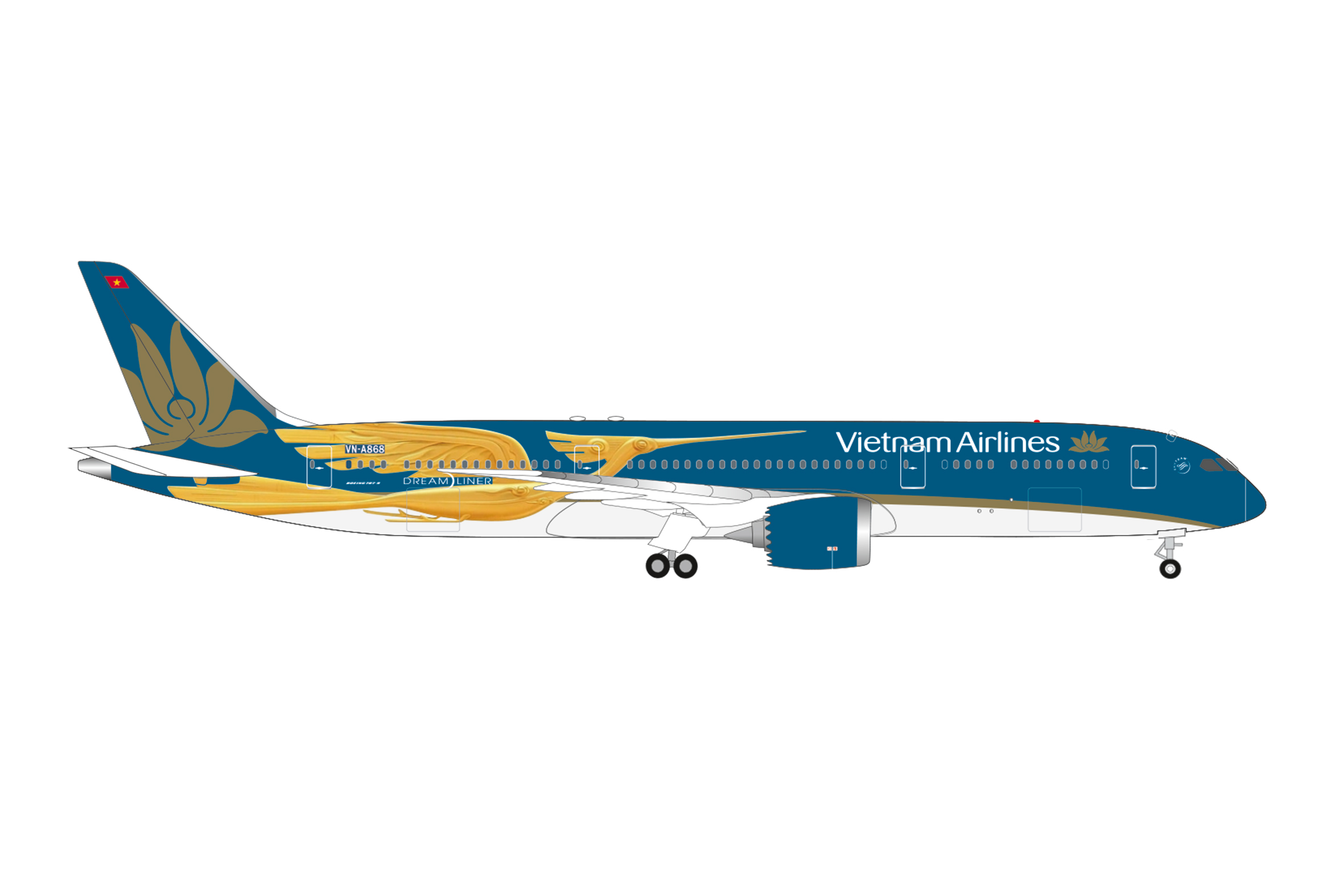 [予約]herpa wings 1/500 (ダイキャスト製) 787-9 ベトナム航空 "Chim Lac" 30周年記念塗装 VN-A868