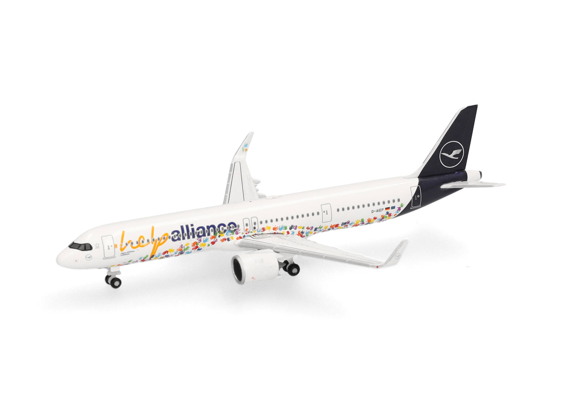 herpa wings 1/500 (ダイキャスト製) A321neo ルフトハンザ航空 "Help Alliance" D-AIEP