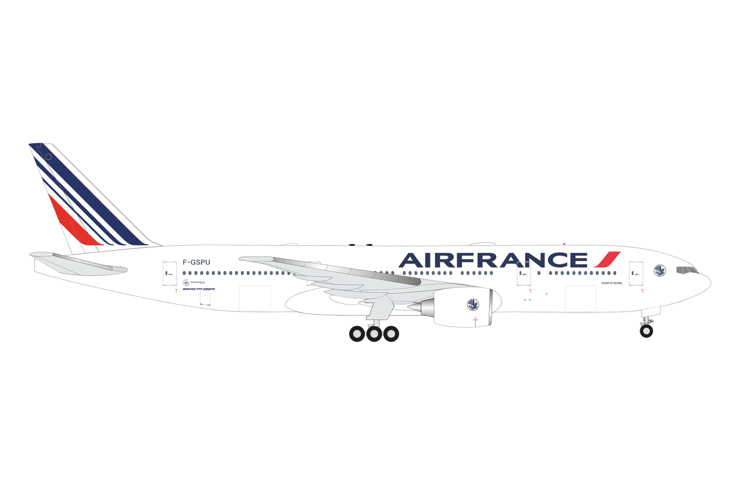 herpa wings 1/500 (ダイキャスト製) 777-200 エールフランス 