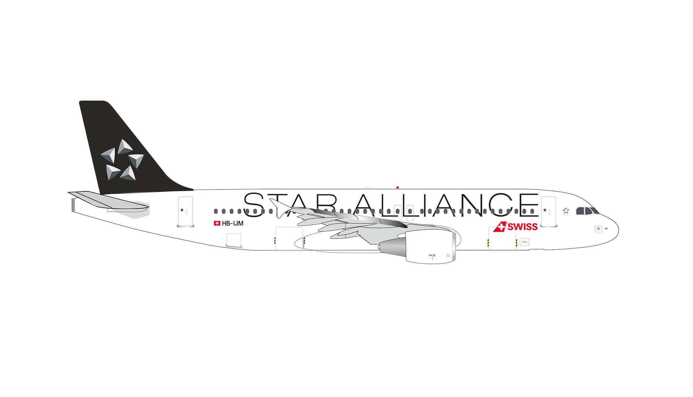 herpa wings 1/500 (ダイキャスト製) A320 スイスインターナショナル