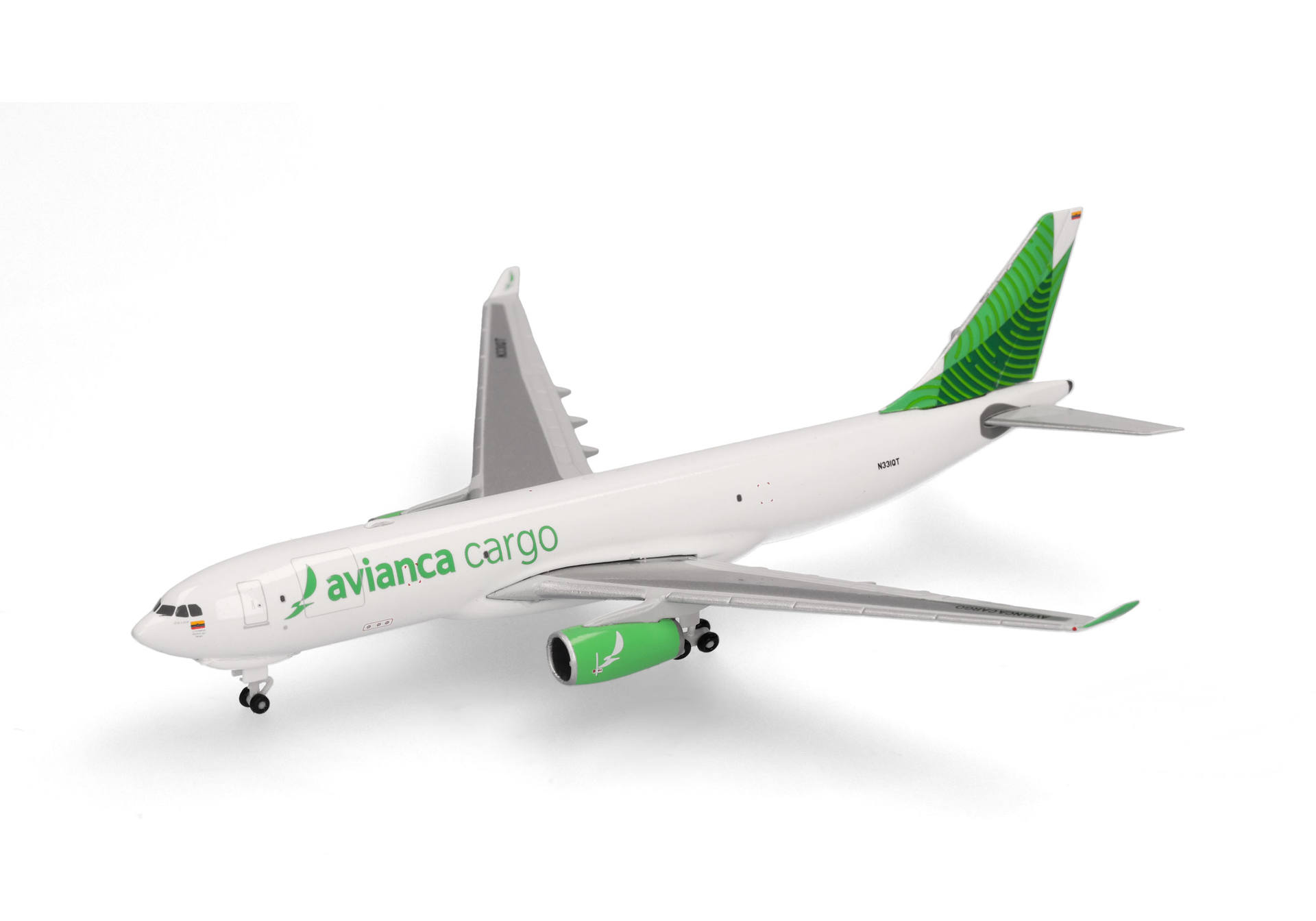 herpa wings 1/500 (ダイキャスト製) A330-200F アビアンカ・カーゴ green livery N331QT