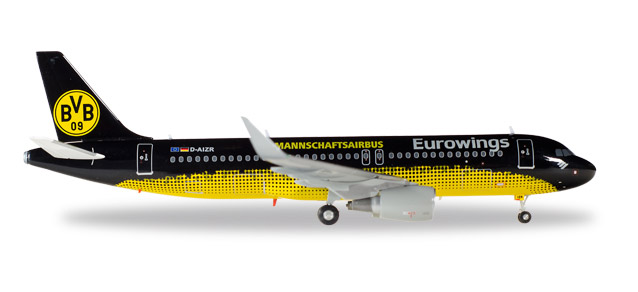 herpa wings 1/200 A320 ユーロウイングス "ボルシア ドルトムント Mannschaftsairbus"