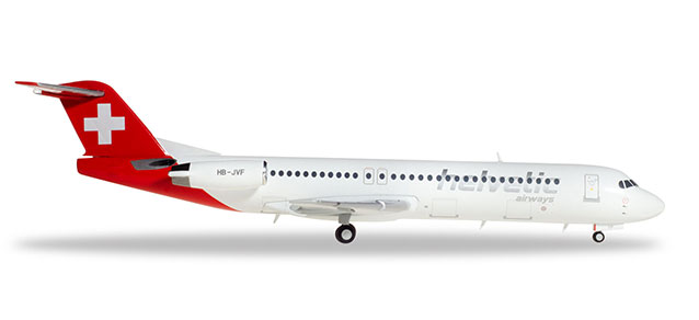 herpa wings 1/200 Fokker 100 ヘルヴェティックエアウェイズ HB-JVF