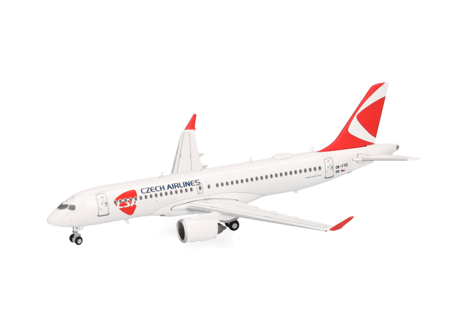 herpa wings 1/400 (ダイキャスト製) A220-300 CSA チェコ航空 OK-FYD