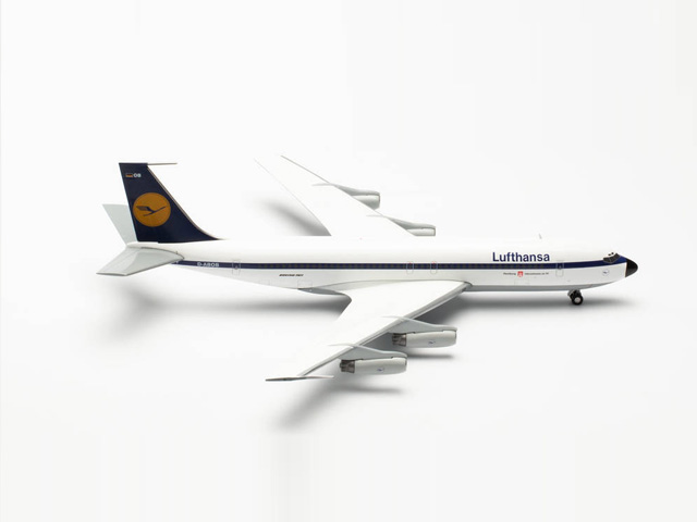 herpa wings 1/200 (ダイキャスト製) 707-400 ルフトハンザ航空 (ハンブルク空港) D-ABOB
