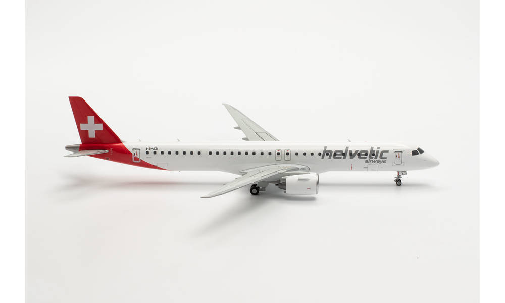 herpa wings 1/200 (プラスチック製) E195-E2 ヘルヴェティック・エアウェイズ HB-AZI