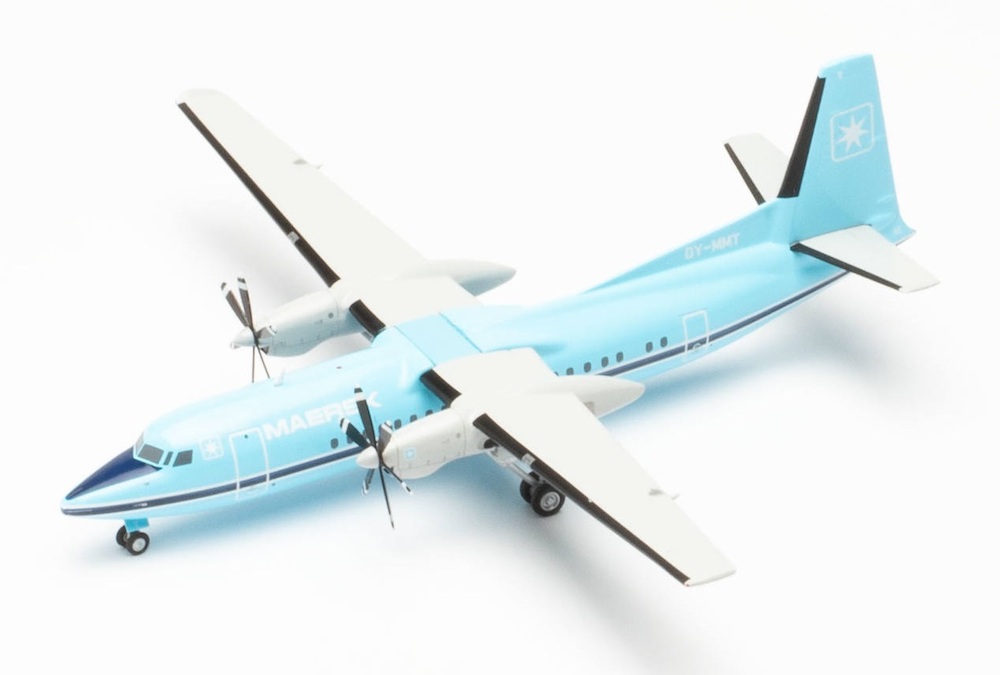 ミニカー　1/200 Fokker 50 マースク航空 OY-MMT [HE572804] herpa wings 1/200 Fokker 50 マースク航空 OY-MMT ガリバー