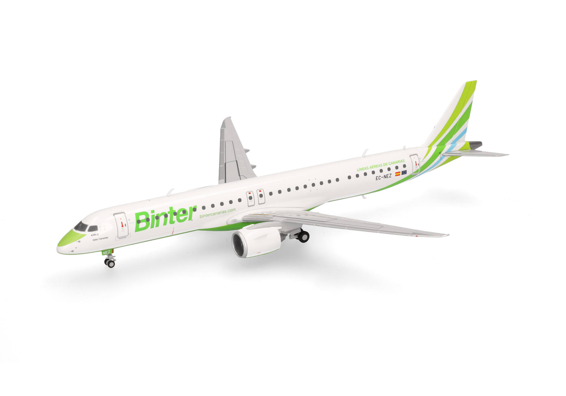 herpa wings 1/200 (プラスチック製) E195-E2 ビンター・カナリア EC-NEZ “Islas Canarias”