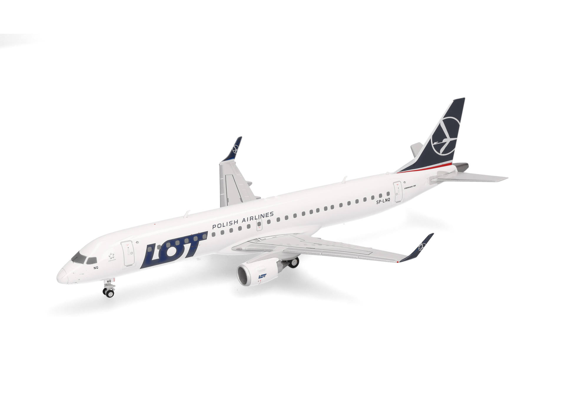 herpa wings 1/200 (プラスチック製) E195 LOTポーランド航空 SP-LNQ