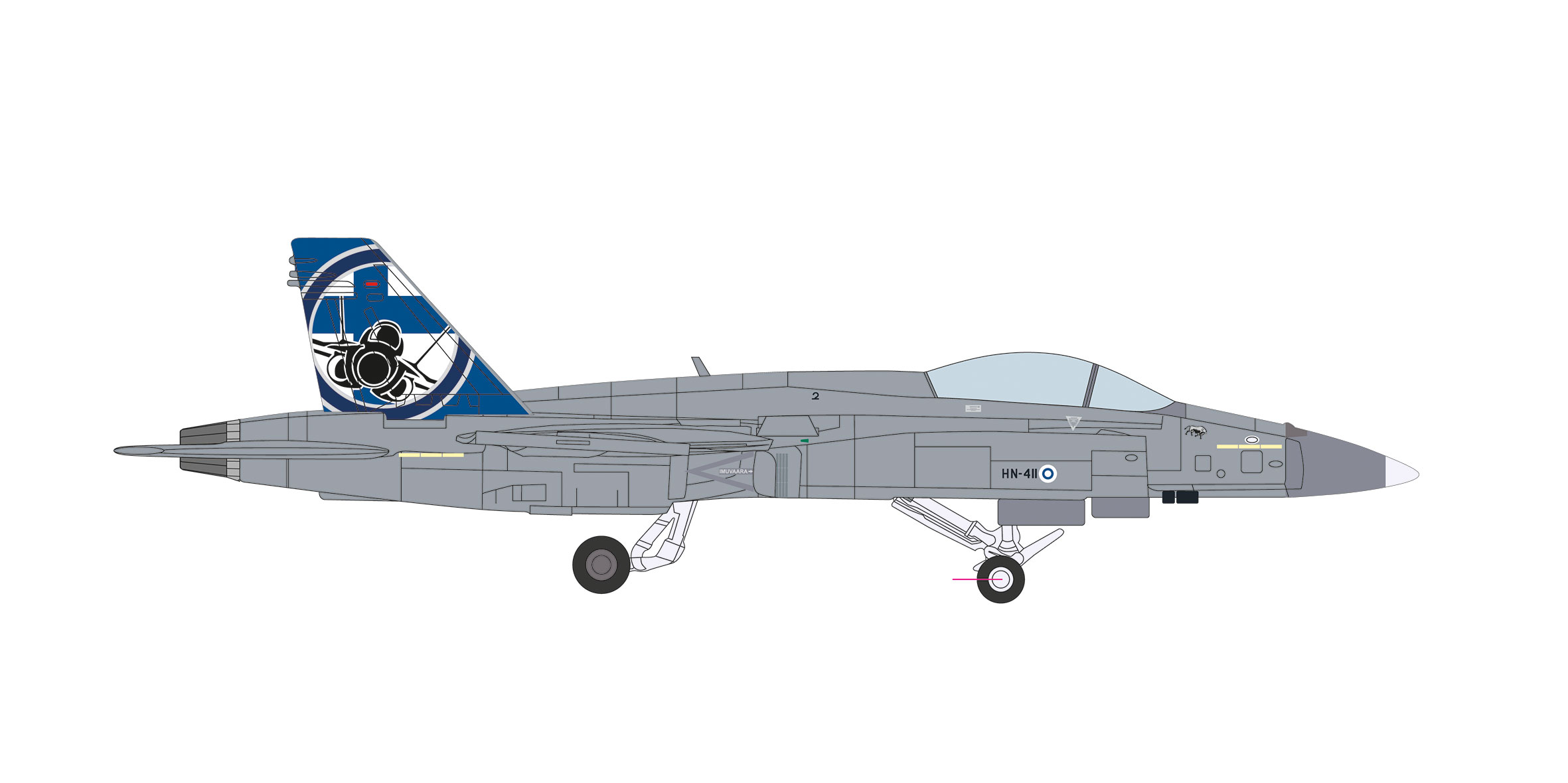 herpa wings 1/200 (ダイキャスト製) F/A-18C フィンランド空軍 第11