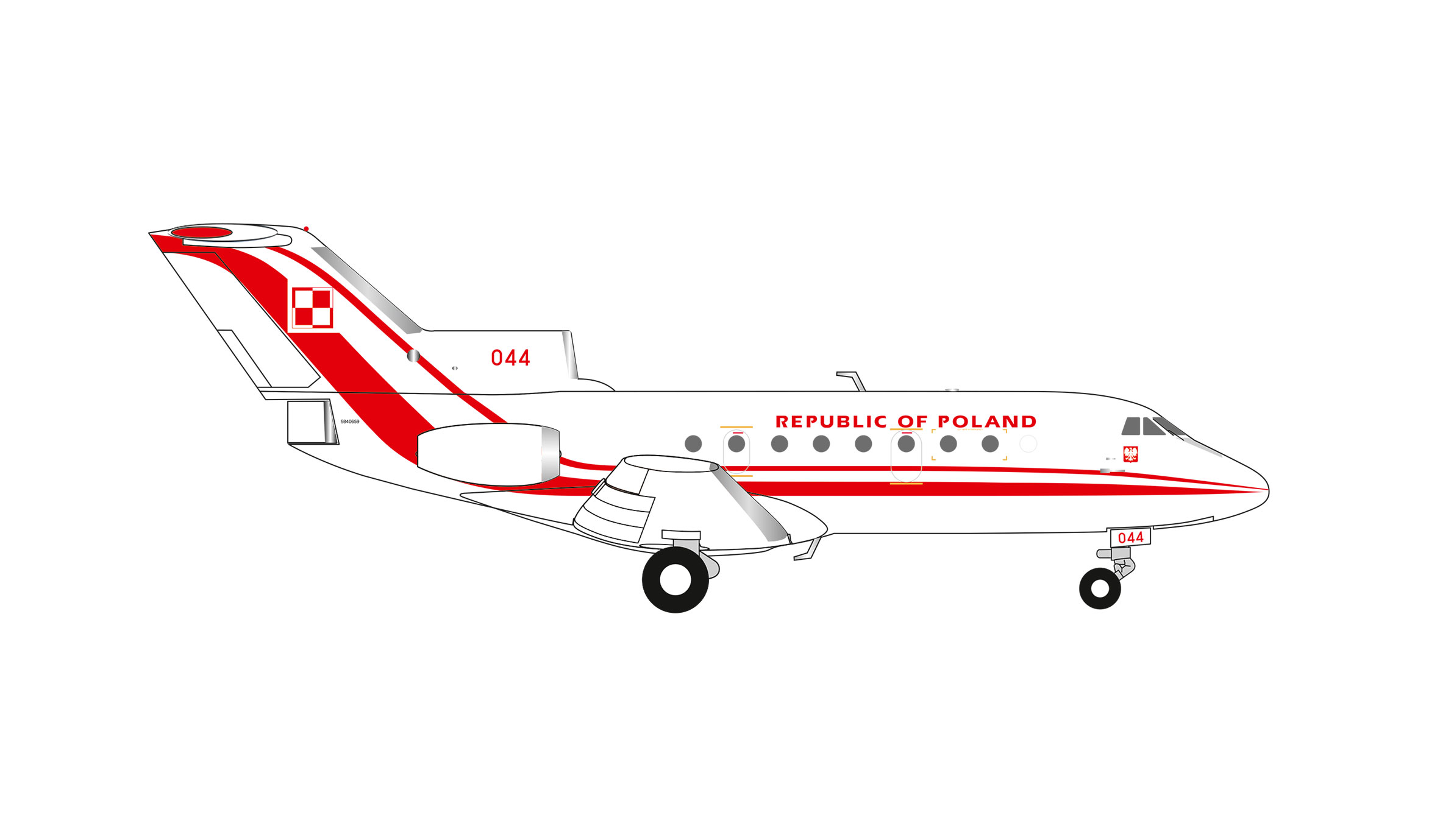 [予約]herpa wings 1/200 (ダイキャスト製) Yak-40 ポーランド共和国 044