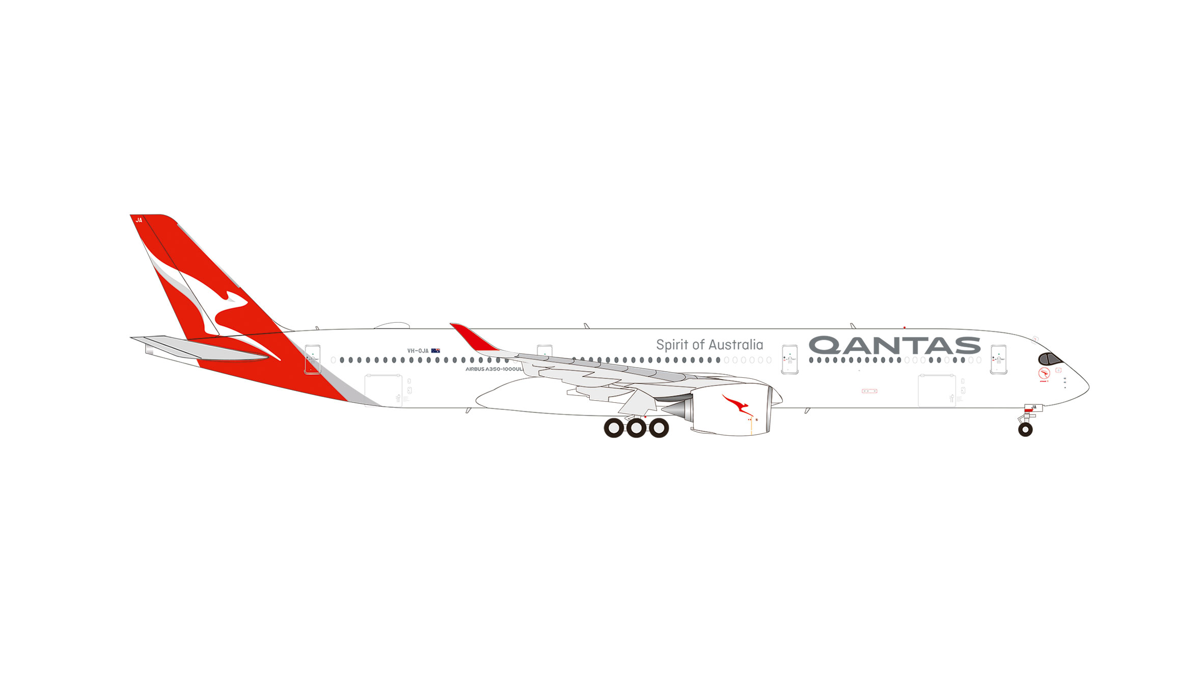 [予約]herpa wings 1/200 (プラスチック製) A350-1000ULR カンタス航空 "Project Sunrise"