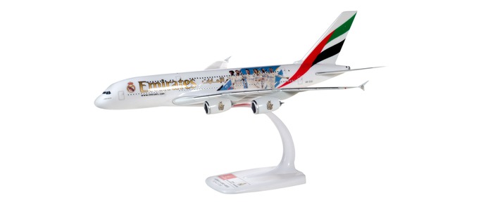 herpa wings 1/250 (プラスチック製) A380 エミレーツ航空 "Real Madrid (2018)" A6-EUG ※スナップフィット