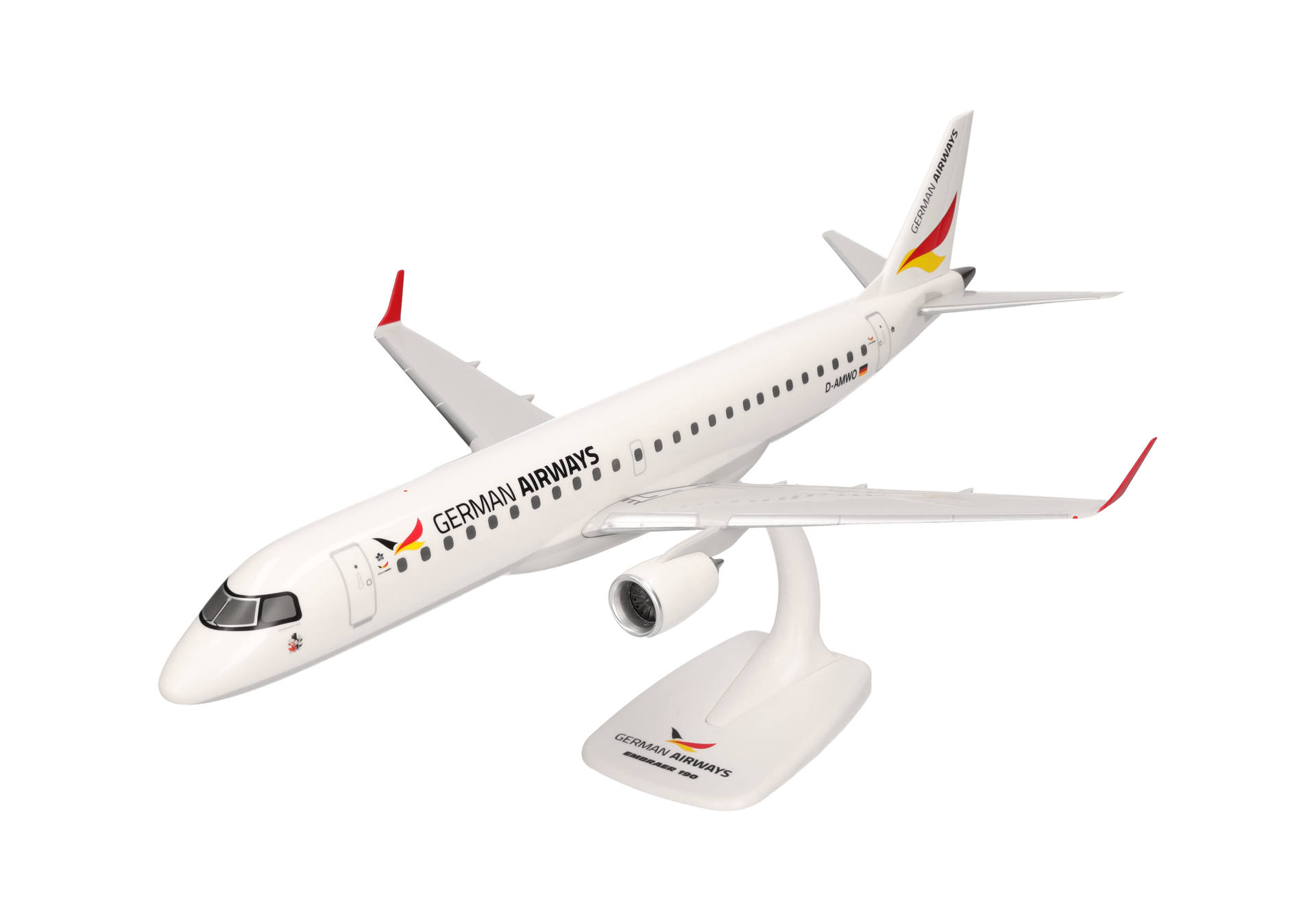 herpa wings 1/100 (プラスチック製) E190 ドイツ航空 D-AMWO ※スナップフィット