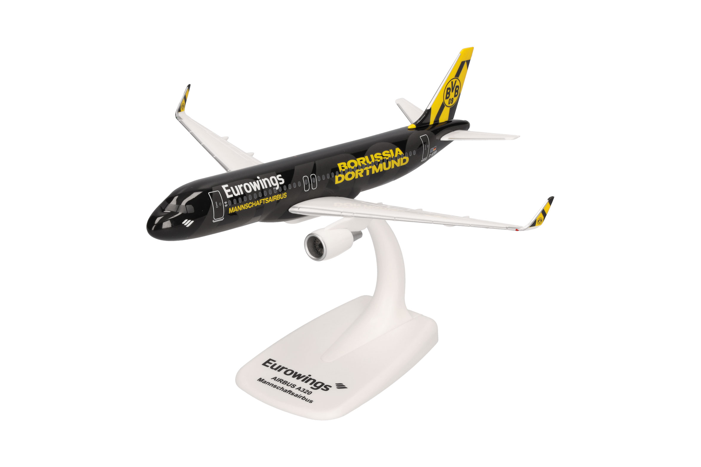 herpa wings 1/200 (プラスチック製) A320 ユーロウィングス "BVB Mannschaftsairbus" (2025) D-AEWM ※スナップフィット