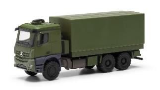 herpa Cars&Trucks 1/87 メルセデスベンツ アロクス 6x6 フラットベッド キャンバストラック 無塗装