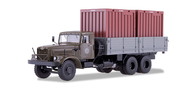 herpa Cars&Trucks 1/43 KRAZ-257B1 with コンテナ