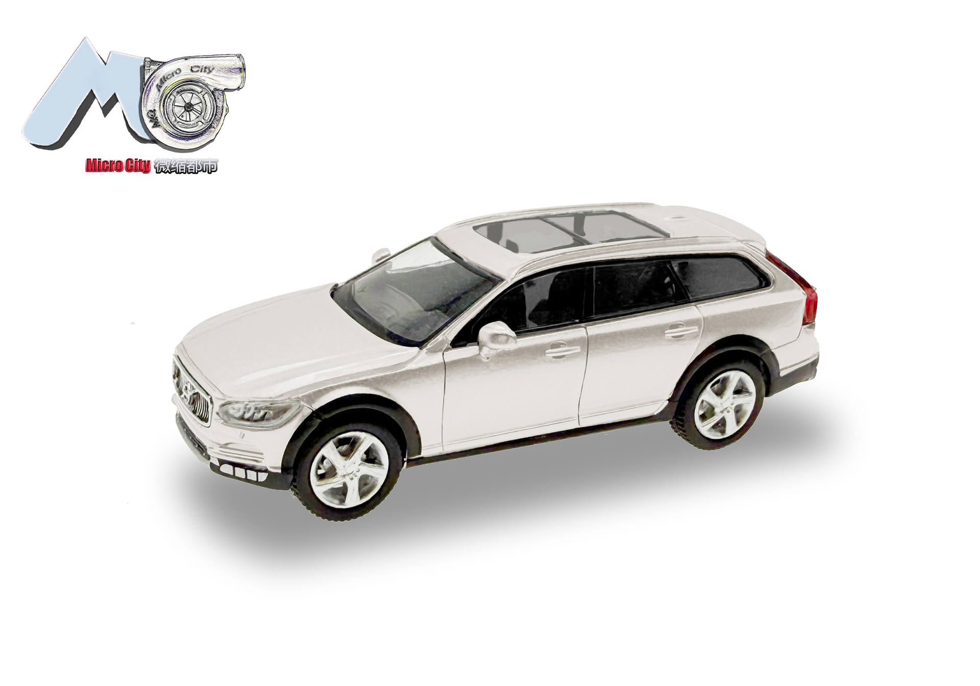 [予約]herpa Cars&Trucks MicroCity 1/87 (プラスチック製) ボルボ V90 シルバー (2017)