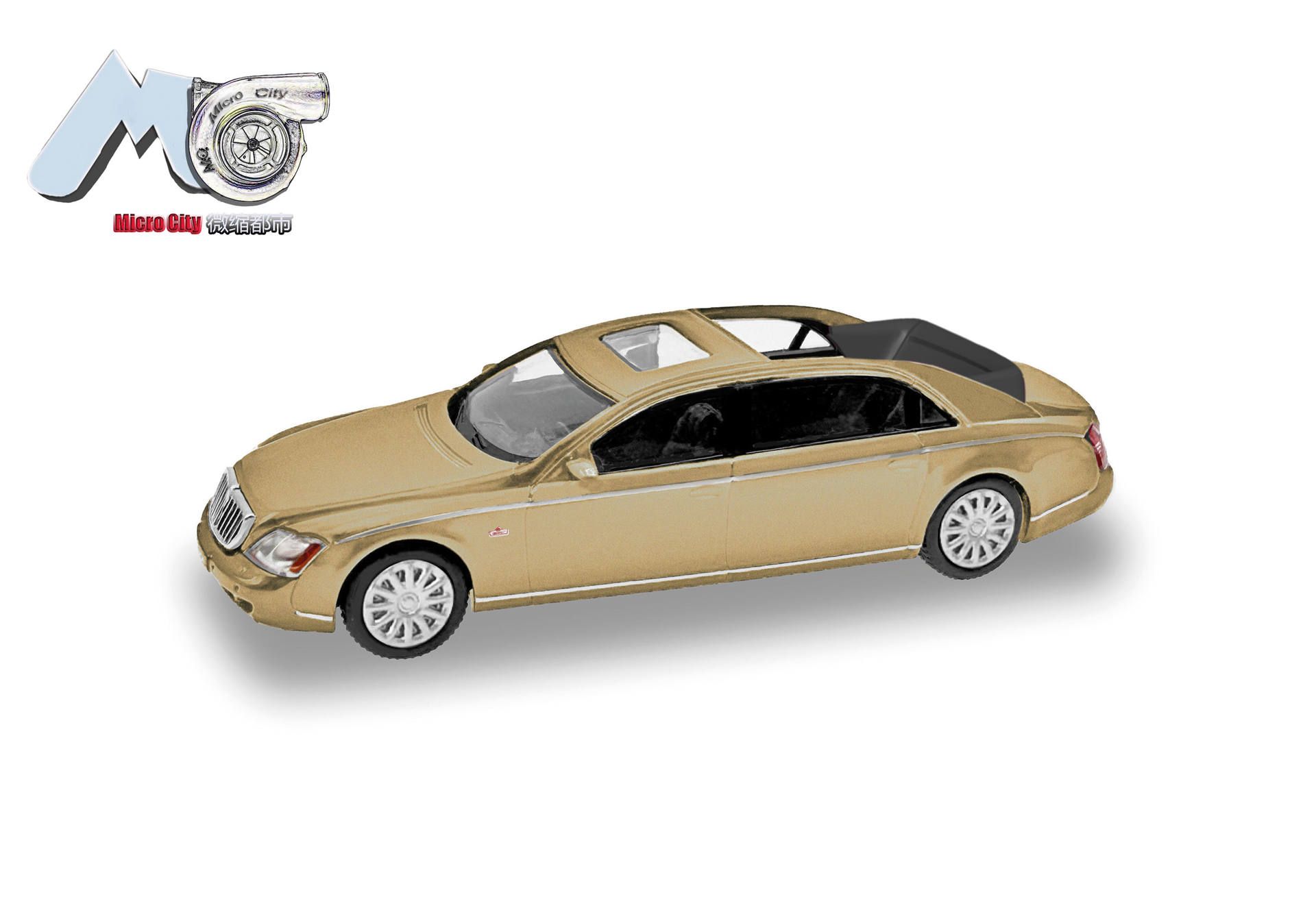 [予約]herpa Cars&Trucks MicroCity 1/87 (プラスチック製) マイバッハ 62Sゴールド (2002-2013)