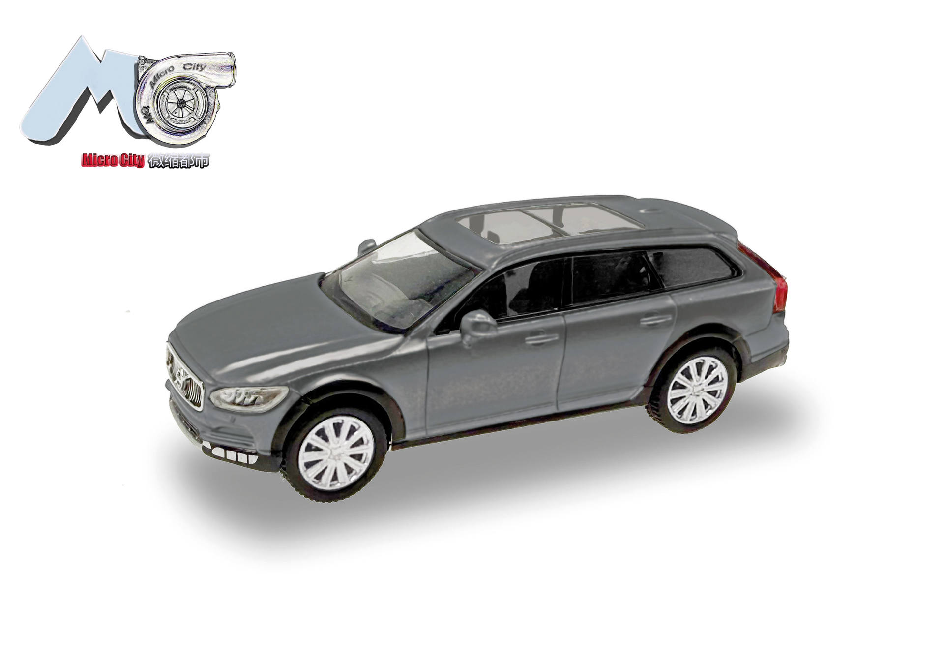 [予約]herpa Cars&Trucks MicroCity 1/87 (プラスチック製) ボルボ V90グレー (2017)