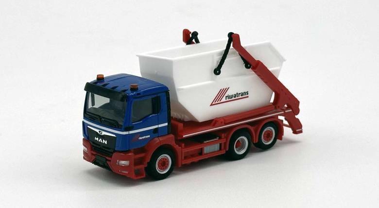 [予約]herpa Cars&Trucks MAN TGS NN AK16 スキップローダー "Riwatrans"