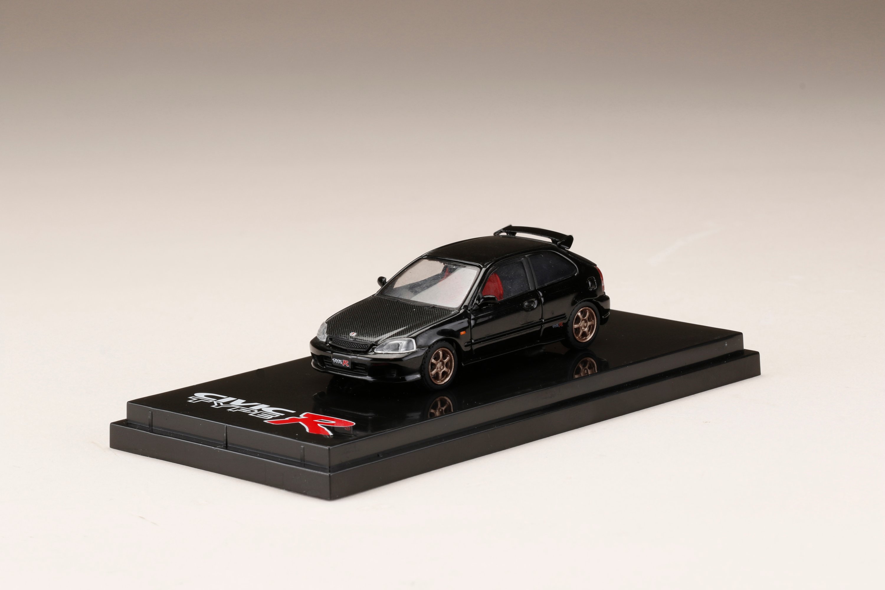 ホビージャパン 1/64 ホンダ CIVIC TYPE R (EK9) カスタムバージョン／カーボンボンネット スターライトブラックパール