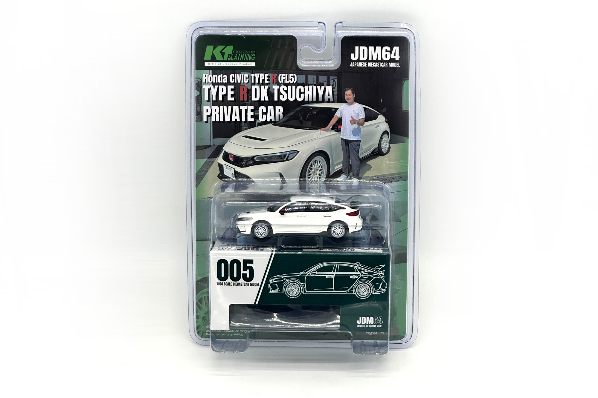 ホビージャパン 1/64 (ダイキャスト製) Honda CIVIC TYPE R (FL5) DK Tsuchiya Private Car HKTCS2026限定