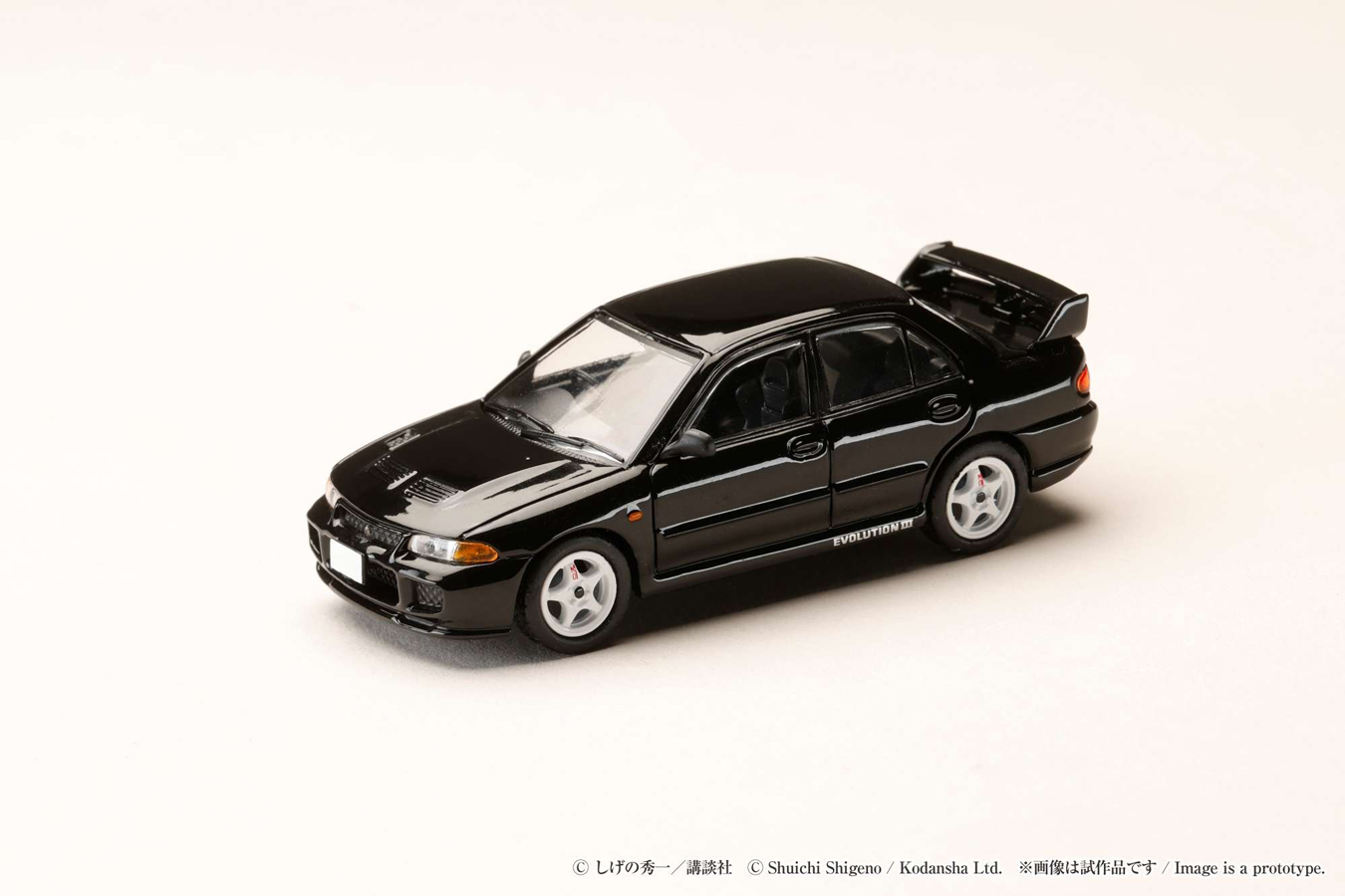 [予約]ホビージャパン 1/64 (ダイキャスト製) HJ64 三菱 Lancer RS Evolution III / 頭文字D 須藤 京一 VS 高橋 涼介 
