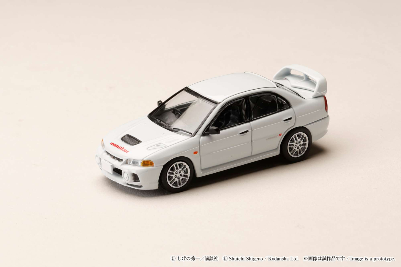 [予約]ホビージャパン 1/64 (ダイキャスト製) HJ64 三菱 Lancer RS Evolution IV / 頭文字D 岩城 清次 VS 藤原 拓海 