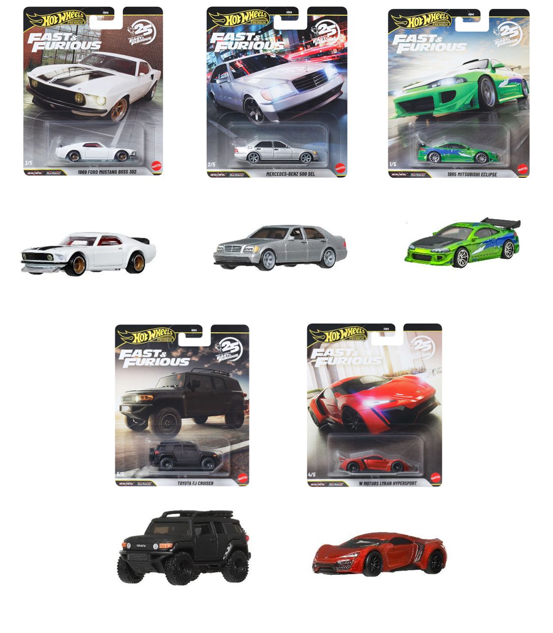 Hot Wheels (ダイキャスト製) ワイルド・スピード プレミアム アソート