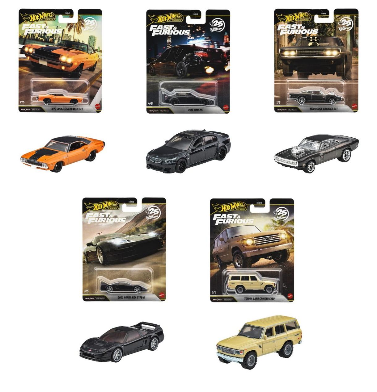 [予約]Hot Wheels  (ダイキャスト製) ワイルド・スピード プレミアム アソート
