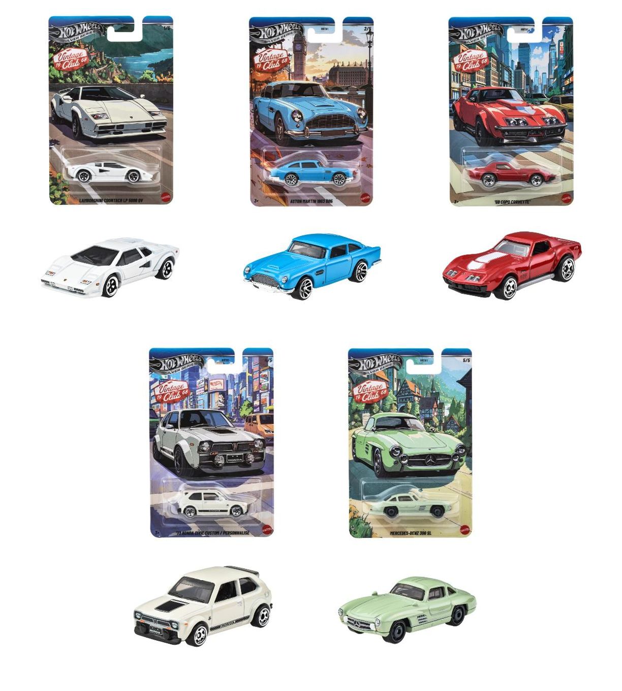 [予約]Hot Wheels 1/64 (ダイキャスト製) ヴィンテージ アソート - ナショナル・アイコンズ