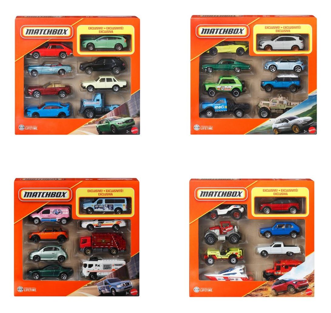 [予約]MATCHBOX 1/64 (ダイキャスト製)  8パック アソート
