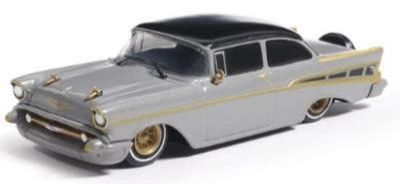 [予約]ixo(イクソ) USAモデル 1/64 (ダイキャスト製) シボレー ベルエア ローライダー グレー/ブラック