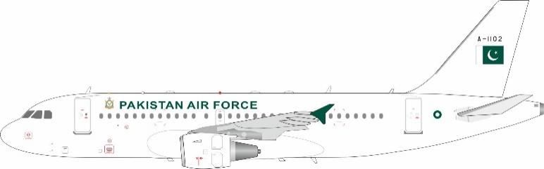 [予約]InFlight Model 1/200 (ダイキャスト製)A319-100 Pakistan Air Force A-1102