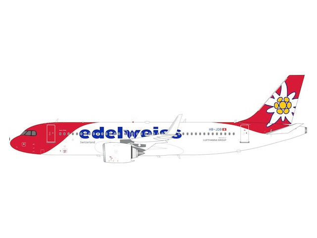 [予約]InFlight Model 1/200 (ダイキャスト製) A320-200N Edelweiss Air HB-JDB 