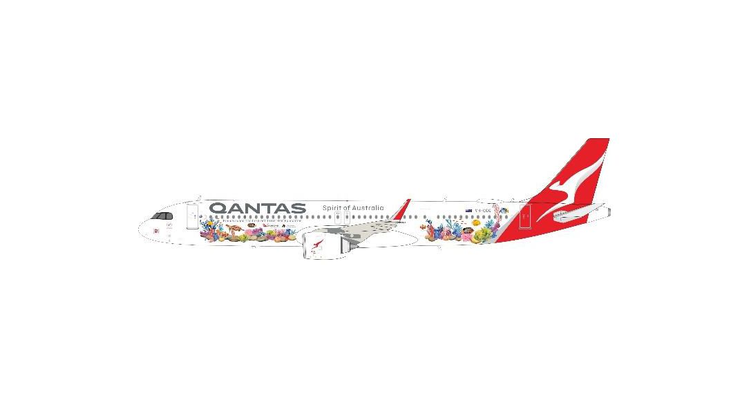 [予約]InFlight Model 1/200 (ダイキャスト製)A321 QANTAS NXLR VH-OGG