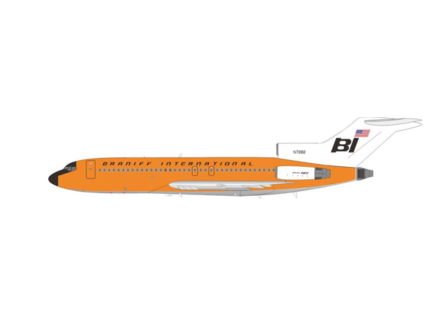 [予約]InFlight Model 1/200 (ダイキャスト製) 727-100 Braniff International N7282 Orange