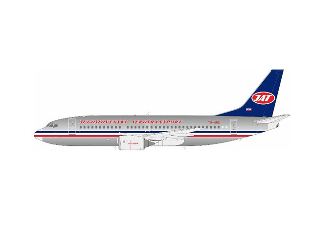 [予約]InFlight Model 1/200 (ダイキャスト製)737-300 JAT Yugoslav Airlines YU-AND polished