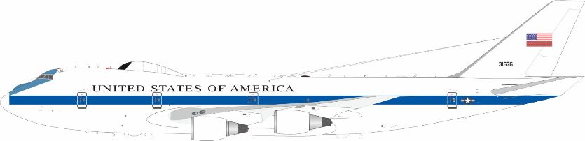 [予約]InFlight Model 1/200 (ダイキャスト製)E-4B (747-200B) US Air Force 73-1676