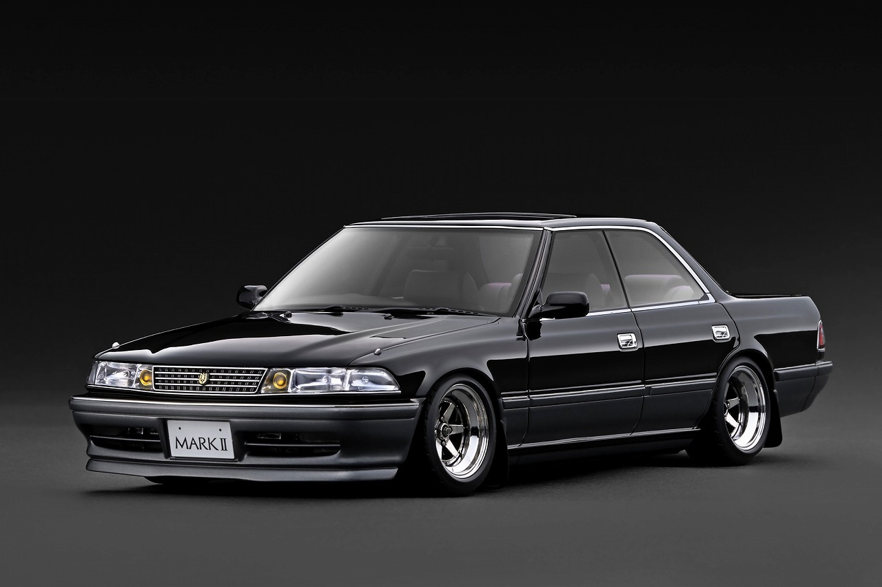 [予約]ignition model(イグニッションモデル) 1/18 (レジン製) TOYOTA MARKII2.5 Grande LIMITED (JZX81) Black/Gun Metallic 