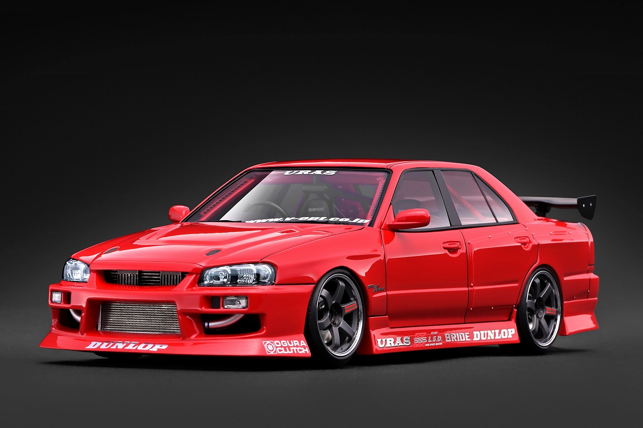 [予約]ignition model(イグニッションモデル) 1/18 (レジン製) URAS Skyline ER34 Red Metallic