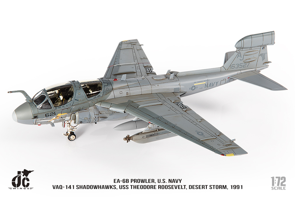 JCW 1/72 (ダイキャスト製) EA-6B アメリカ海軍 VAQ-141 シャドーホークス 砂漠の嵐作戦 1991年