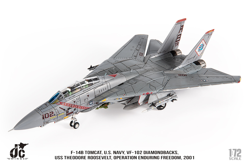 JCW 1/72 (ダイキャスト製) F-14B アメリカ海軍 VF-102 ダイアモンドバックス 不朽の自由作戦 2001年